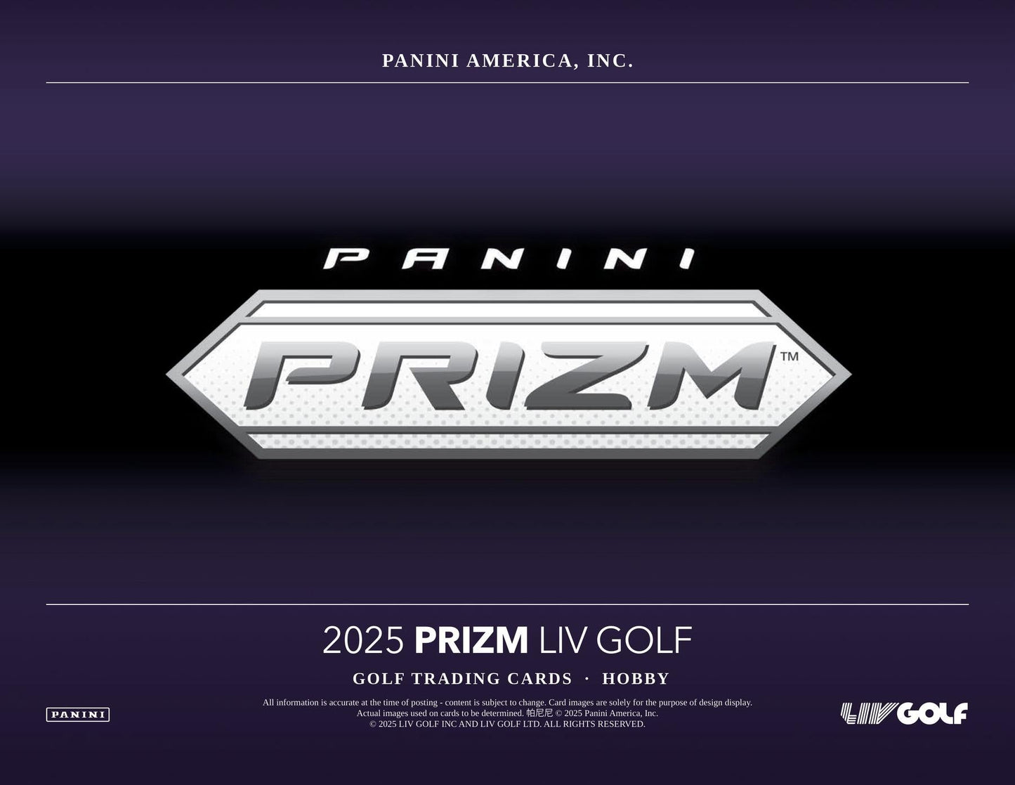 2025 Panini Prizm LIV Golf Hobby