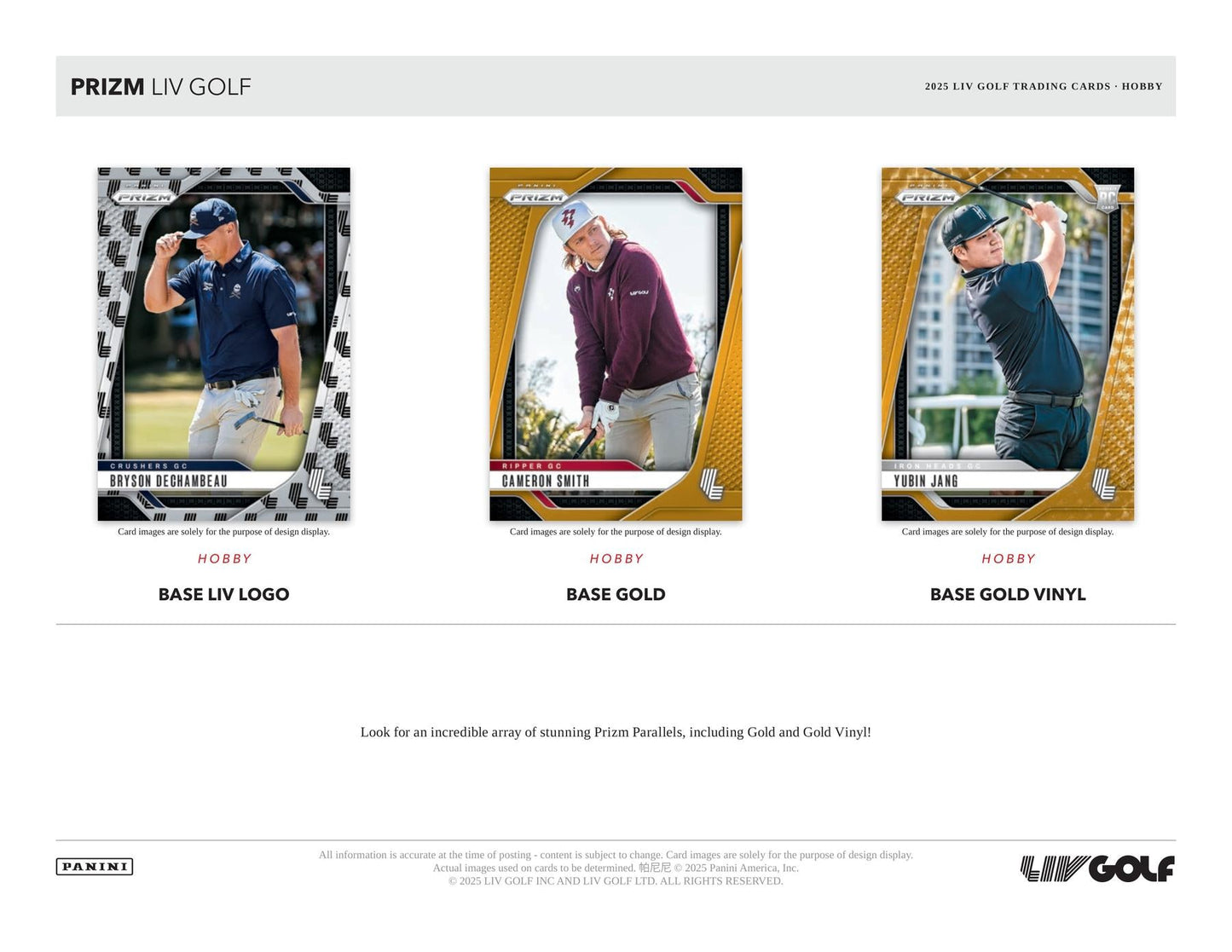 2025 Panini Prizm LIV Golf Hobby