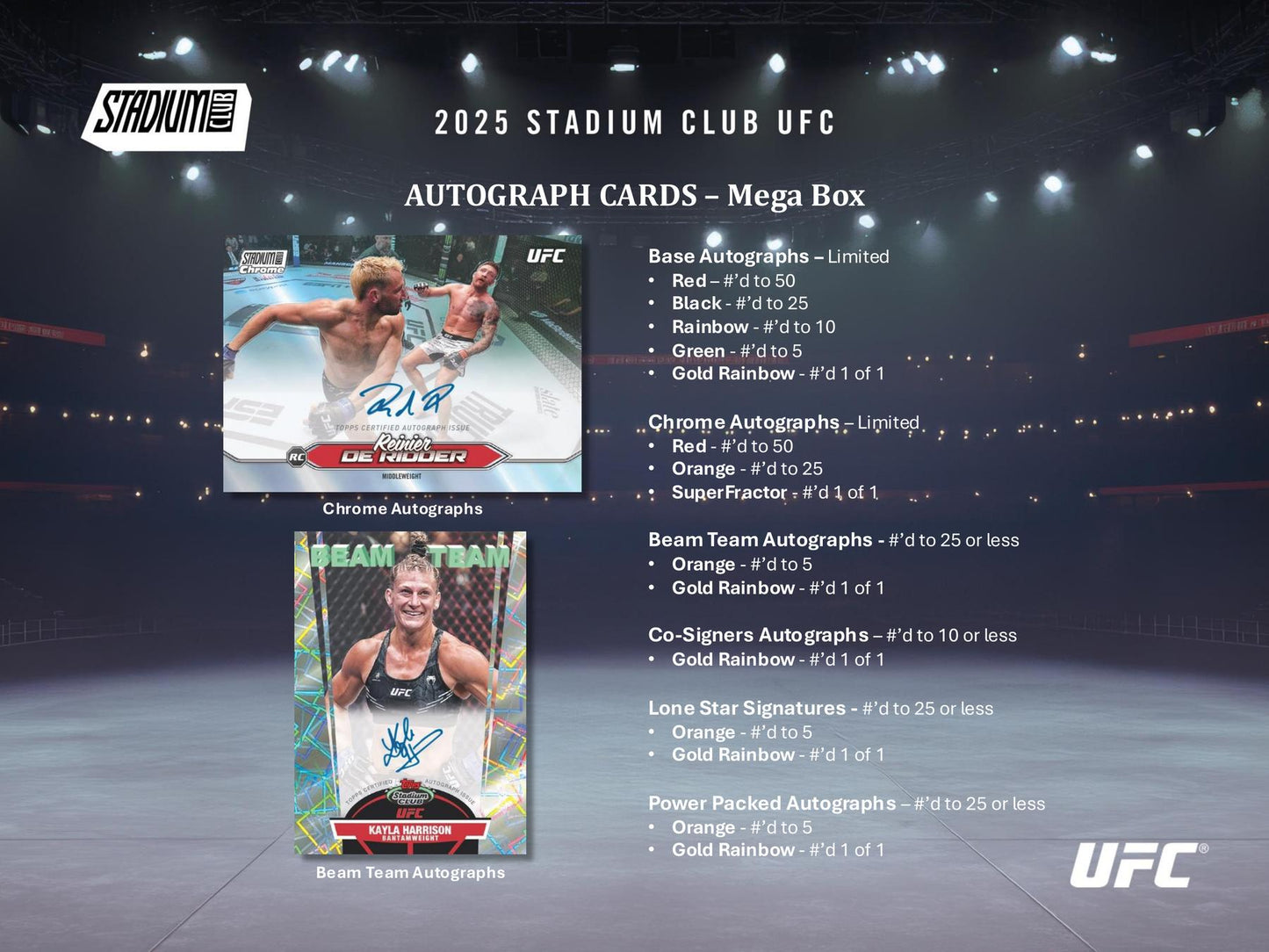 2025 Topps Stadium Club UFC Mega