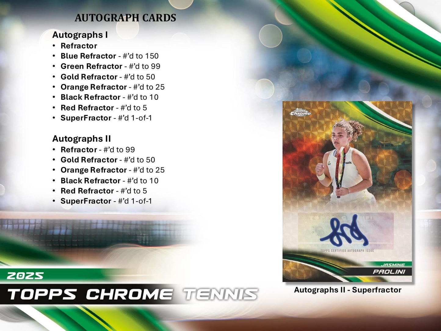 2025 Topps Chrome Tennis Hobby