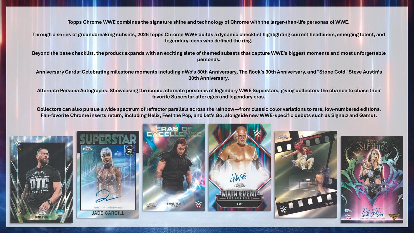 2026 Topps Chrome WWE Wrestling Blaster