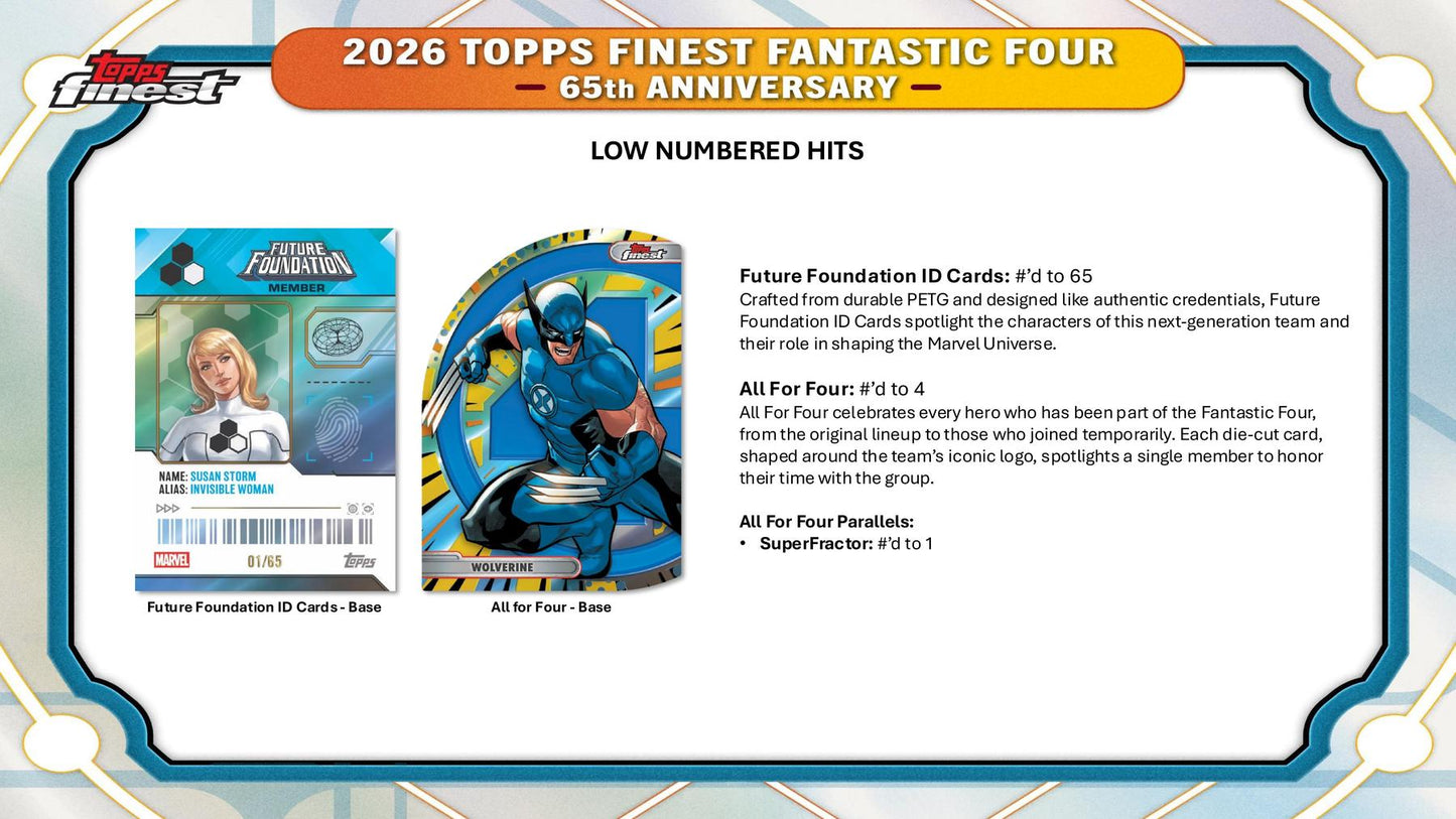2026 Topps Finest Fantastic Four Hobby