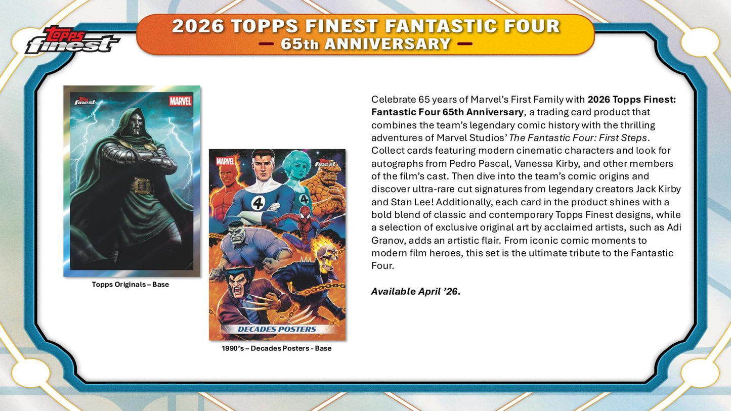 2026 Topps Finest Fantastic Four Hobby