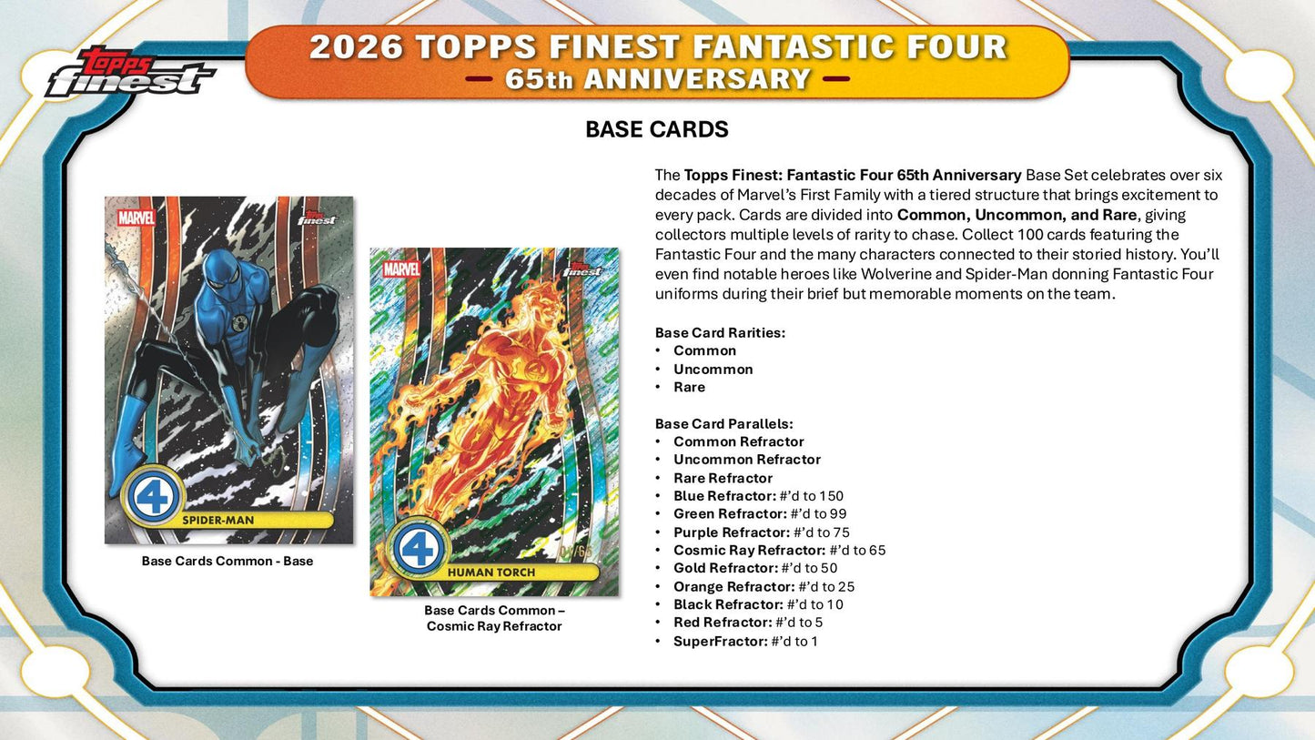 2026 Topps Finest Fantastic Four Hobby