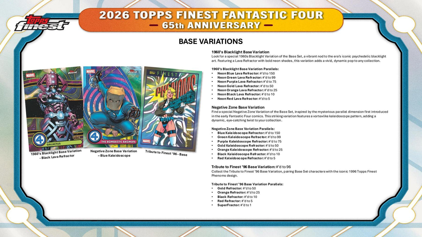 2026 Topps Finest Fantastic Four Hobby