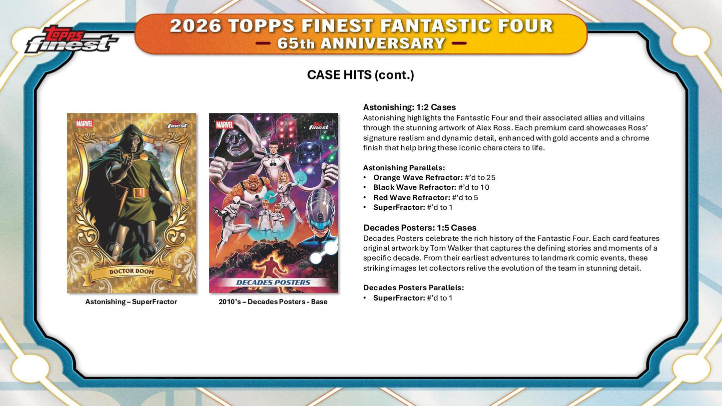 2026 Topps Finest Fantastic Four Hobby