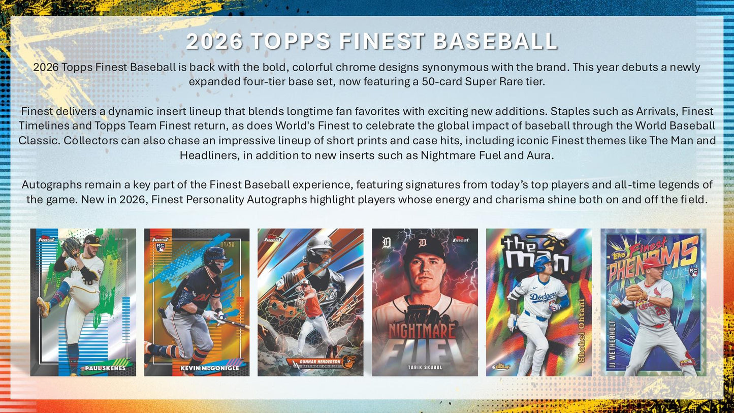 2026 Topps Finest Baseball Hobby