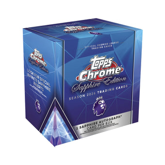 compare product 2026 Topps Chrome Premier League EPL Soccer Sapphire Edition