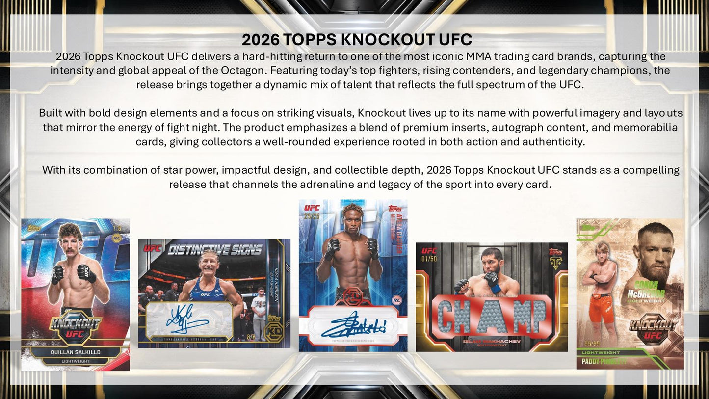 2026 Topps Knockout UFC Hobby