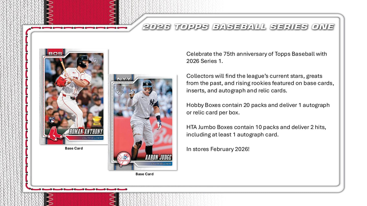 2026 Topps Series 1 Baseball Hobby Jumbo