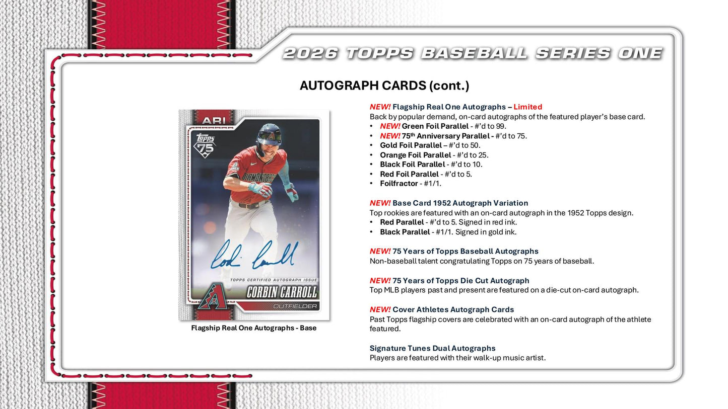 2026 Topps Series 1 Baseball Hobby Jumbo