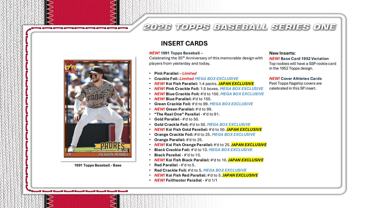 2026 Topps Series 1 Baseball 6-Pack Blaster