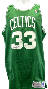 Larry Bird #33 Autographed 1992/93 Boston Celtics Game-Issued NBA Road Jersey