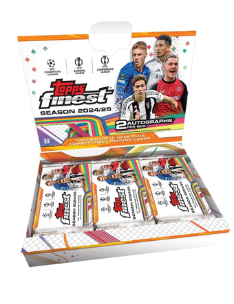 compare product 2024-25 Topps UEFA Club Competitions Finest Soccer Hobby Box