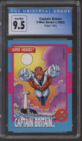compare product 1992 Captain Britain X-Men Series I Impel #32 CGC 9.5 *4132377029*