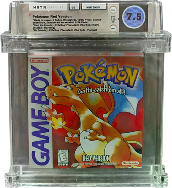 compare product 1998 POKEMON RED VERSION SANDSHREW NINTENDO GAME BOY GB WATA 7.5 CIB