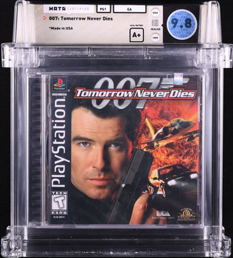 compare product 1999 007 TOMORROW NEVER DIES SONY PLAYSTATION 1 PS1 WATA 9.8 A+ SEALED