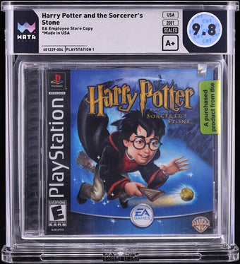 compare product 2001 HARRY POTTER AND THE SORCERER'S STONE SONY PLAYSTATION 1 PS1 WATA 9.8 A+ SEALED