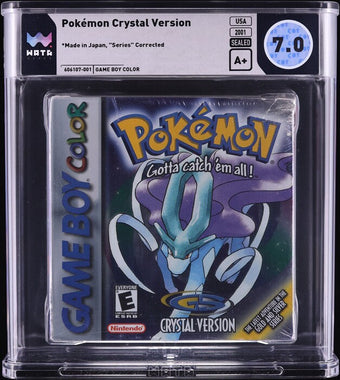 compare product 2001 POKEMON CRYSTAL VERSION NINTENDO GAME BOY COLOR GBC WATA 7.0 A+ SEALED