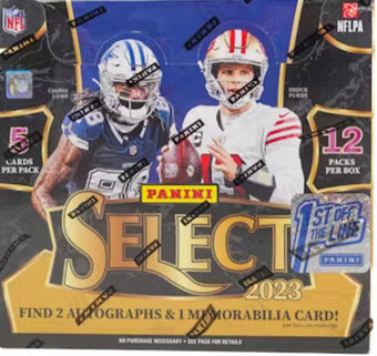 compare product 2023 Panini Select Football FOTL 1st Off The Line Hobby Box
