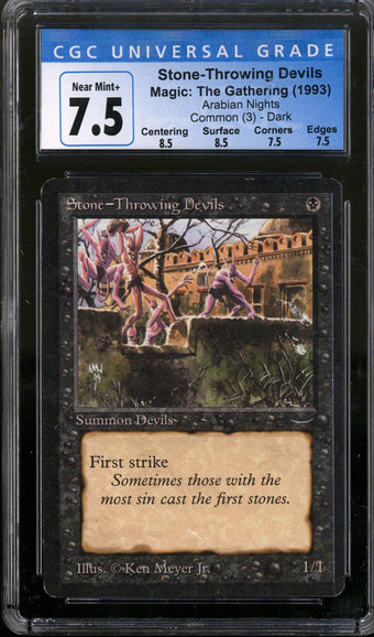 compare product 1993 Magic the Gathering Stone-Throwing Devils (CGC 7.5)