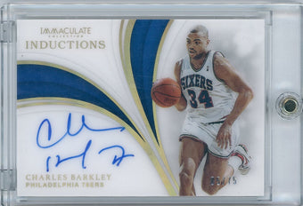 compare product 2018/19 Panini Immaculate Collection #II-CBK Charles Barkley 05/75 Auto on Card