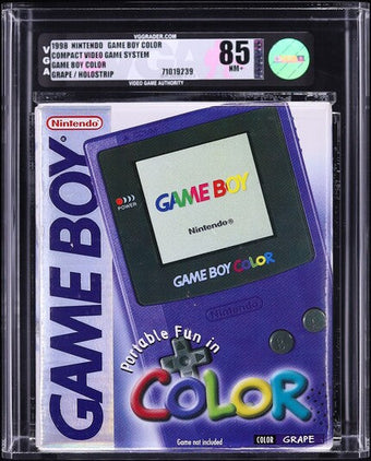 compare product 1999 NINTENDO GAME BOY COLOR CONSOLE GRAPE HOLOSTRIP VGA 85 SEALED