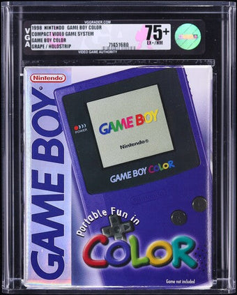compare product 1999 NINTENDO GAME BOY COLOR CONSOLE GRAPE HOLOSTRIP VGA 75+ SEALED