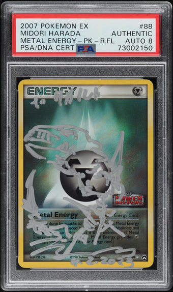 compare product 2007 POKEMON EX POWER KEEPERS METAL ENERGY MIDORI HARDA AUTO DNA 8 #88 PSA AUTH