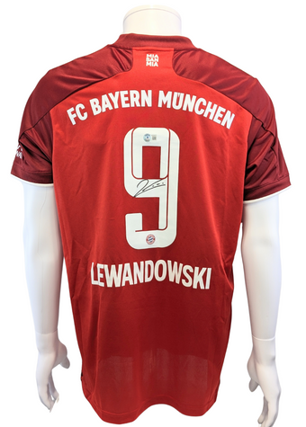compare product Robert Lewandowski #9 Autographed Adidas FC Bayern Munchen Jersey