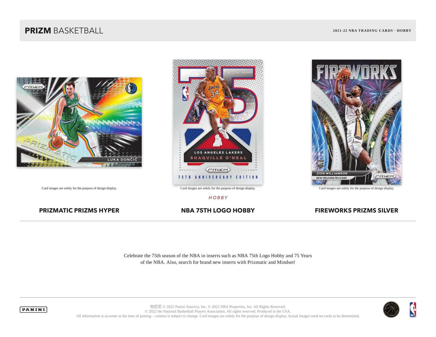 2021/22 Panini Prizm Basketball Hobby Pack