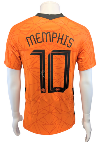 compare product Memphis Depay #10 Autographed Nike Netherlands 2020/21 Home Jersey