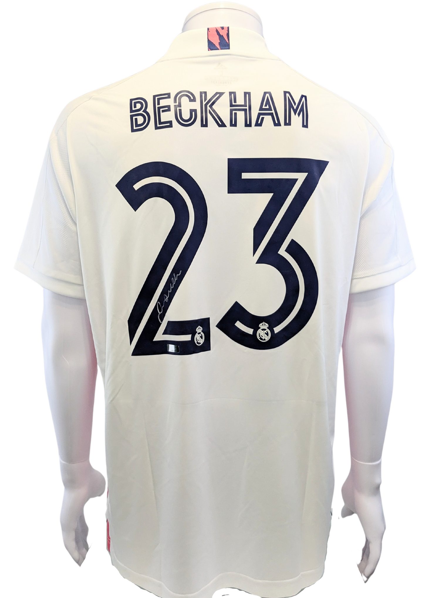 David Beckham #23 Autographed 2020/21 Real Madrid White Adidas Jersey
