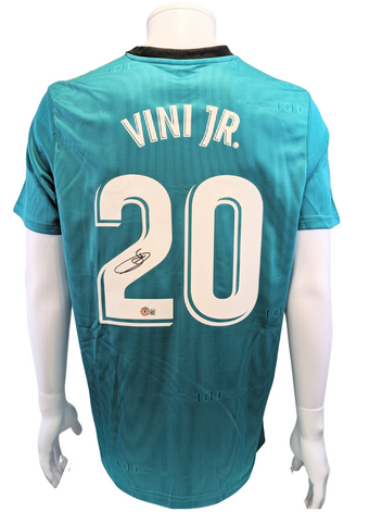 compare product Vinícius Júnior #20 Autographed 2021/22 Adidas Real Madrid Third Soccer Jersey