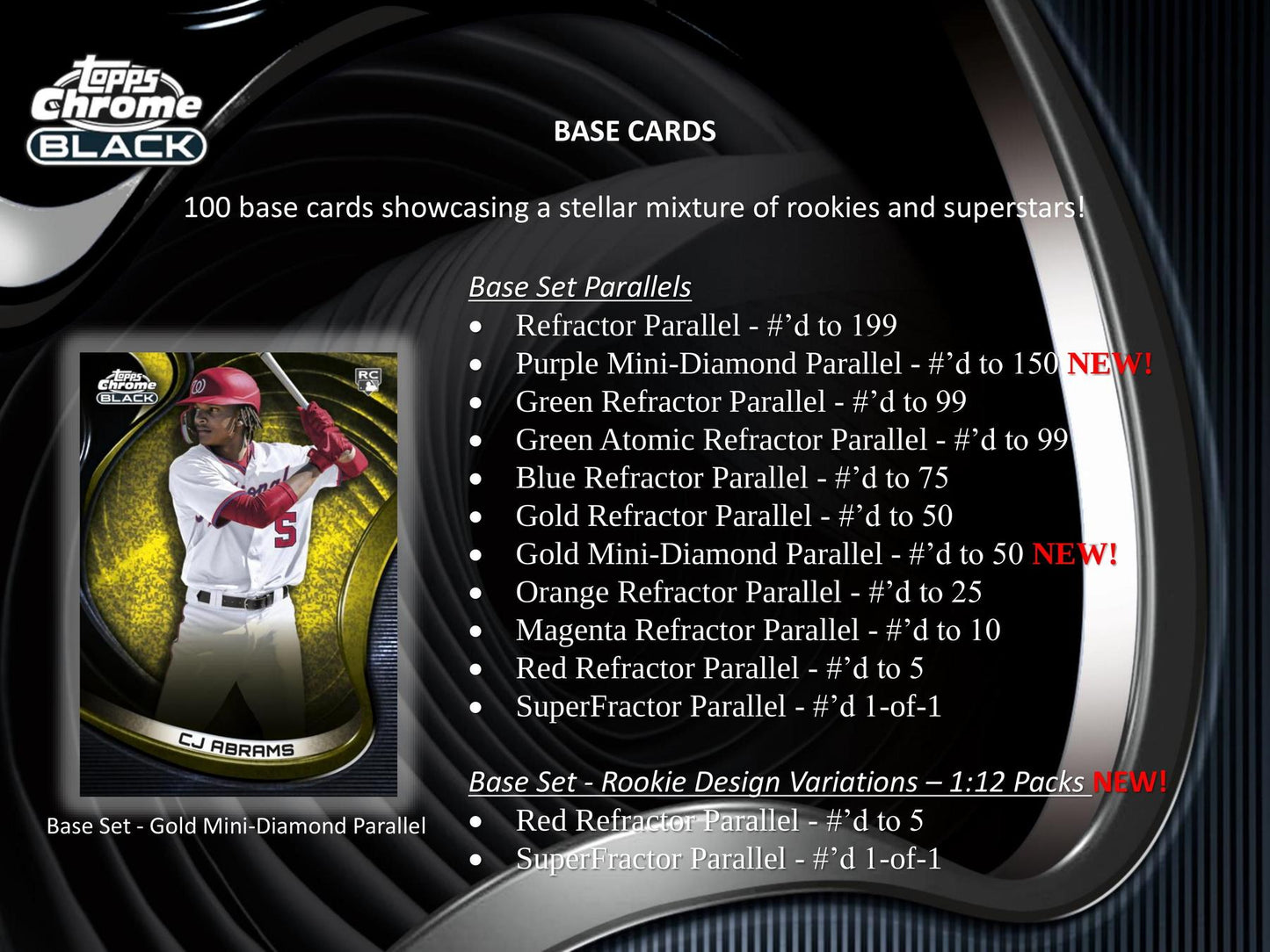 2022 Topps Chrome Black Baseball Hobby