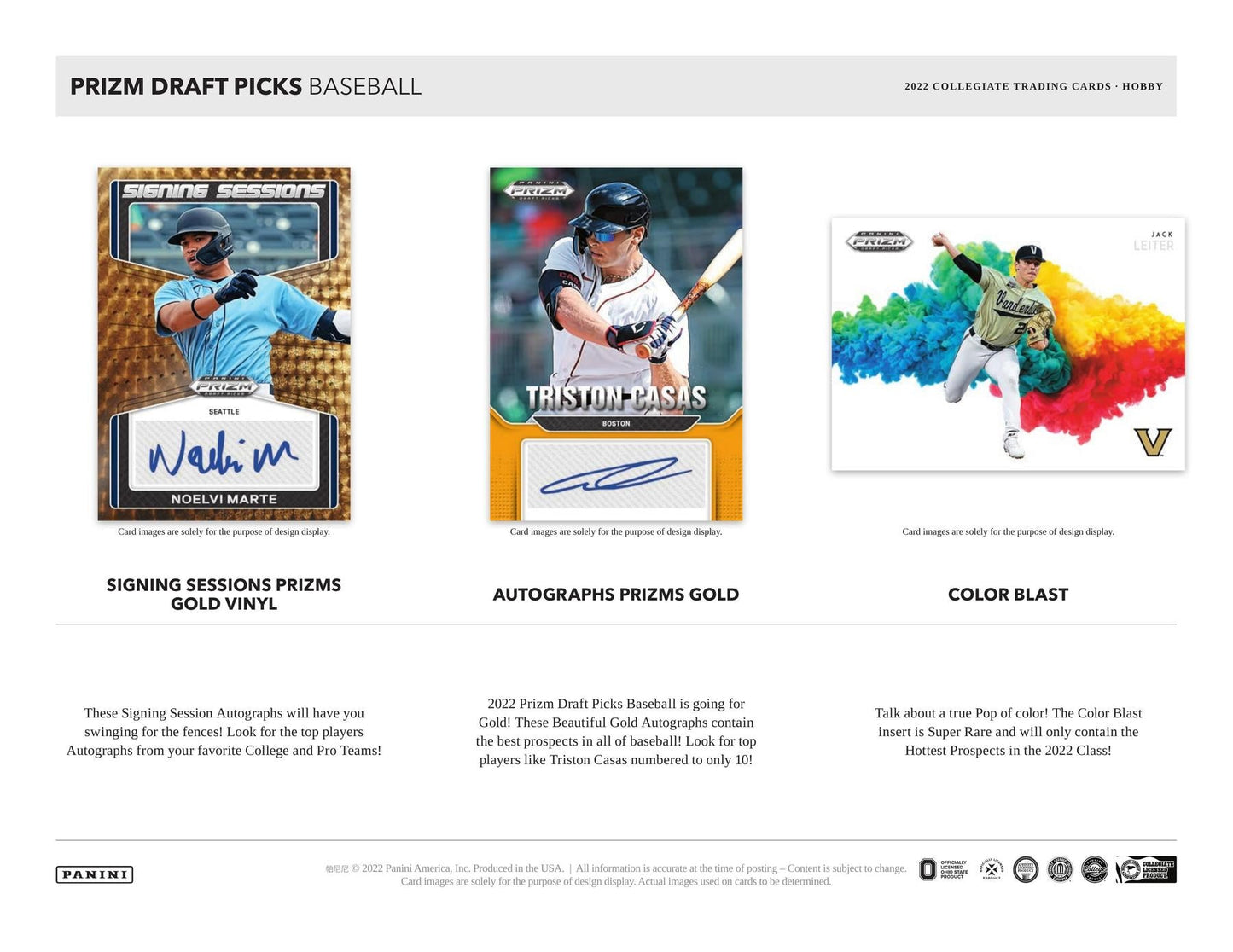 2022 Panini Prizm Draft Picks Baseball Hobby Pack