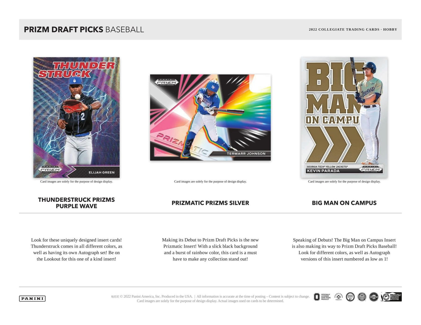 2022 Panini Prizm Draft Picks Baseball Hobby Pack