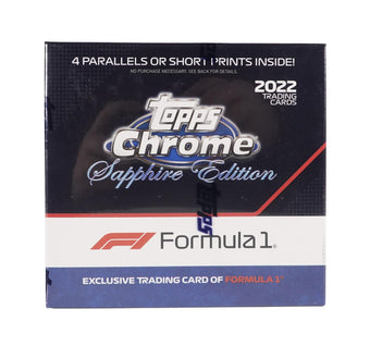 compare product 2022 Topps Chrome F1 Formula 1 Sapphire Edition Hobby Box