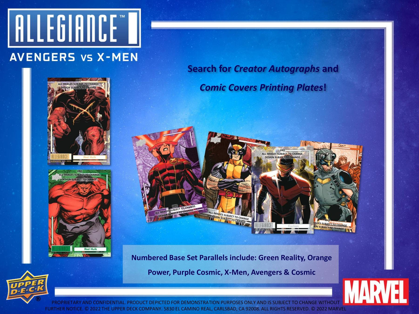 Marvel Allegiance: Avengers VS X-Men Hobby Pack (Upper Deck 2023)