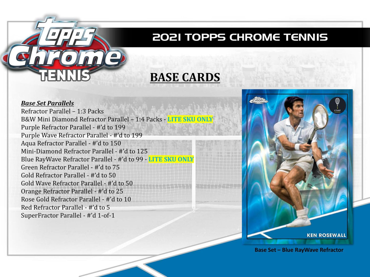 2021 Topps Chrome Tennis Hobby LITE