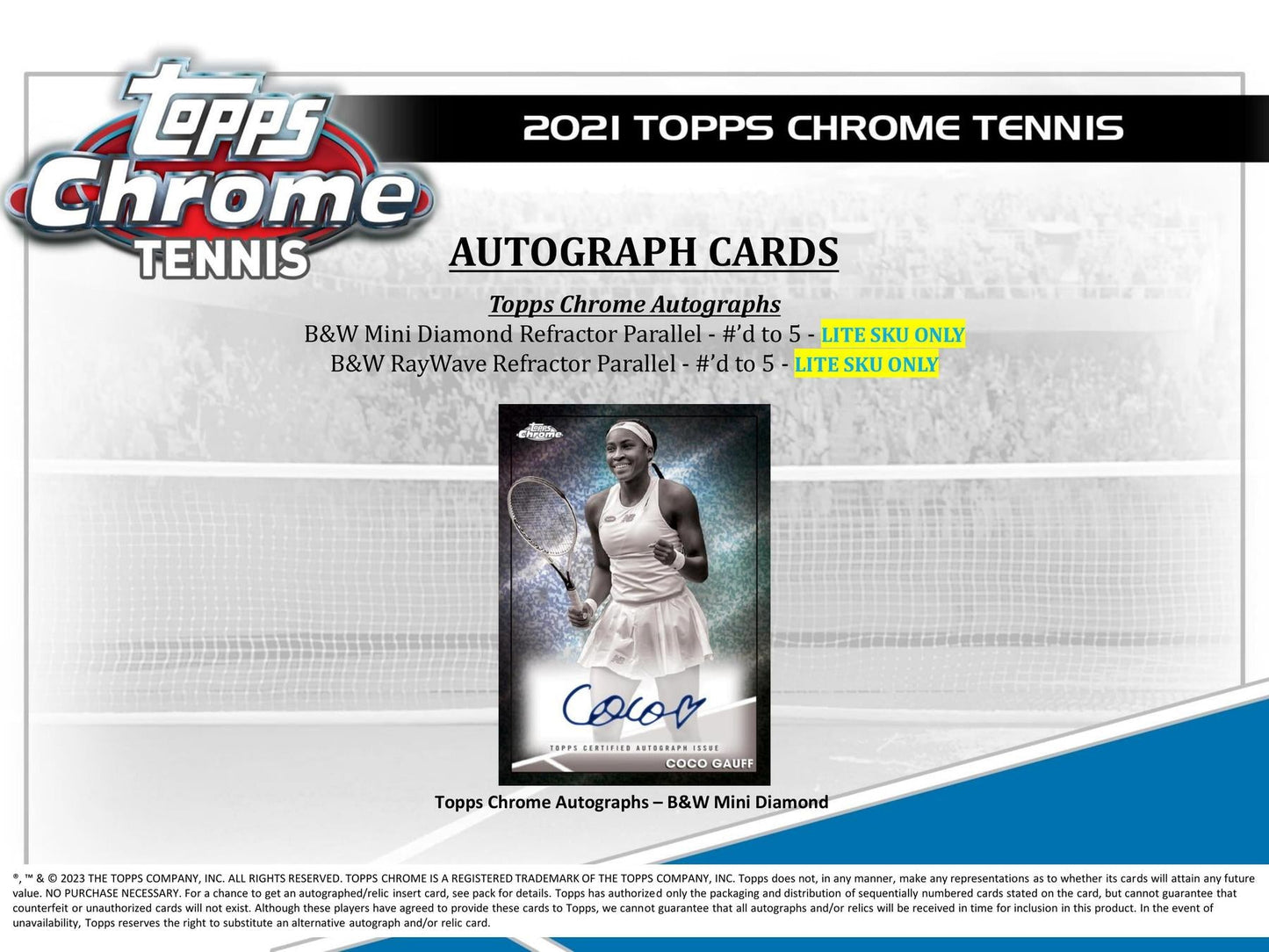 2021 Topps Chrome Tennis Hobby LITE