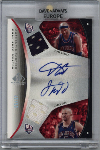compare product 2006/07 SP Game Used Vince Carter Jason Kidd Dual Patch Auto Card #AFDA-KC 49/50