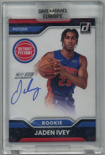 compare product 2022/23 Panini Donruss Jaden Ivey Next Day Auto Card #ND-JIP