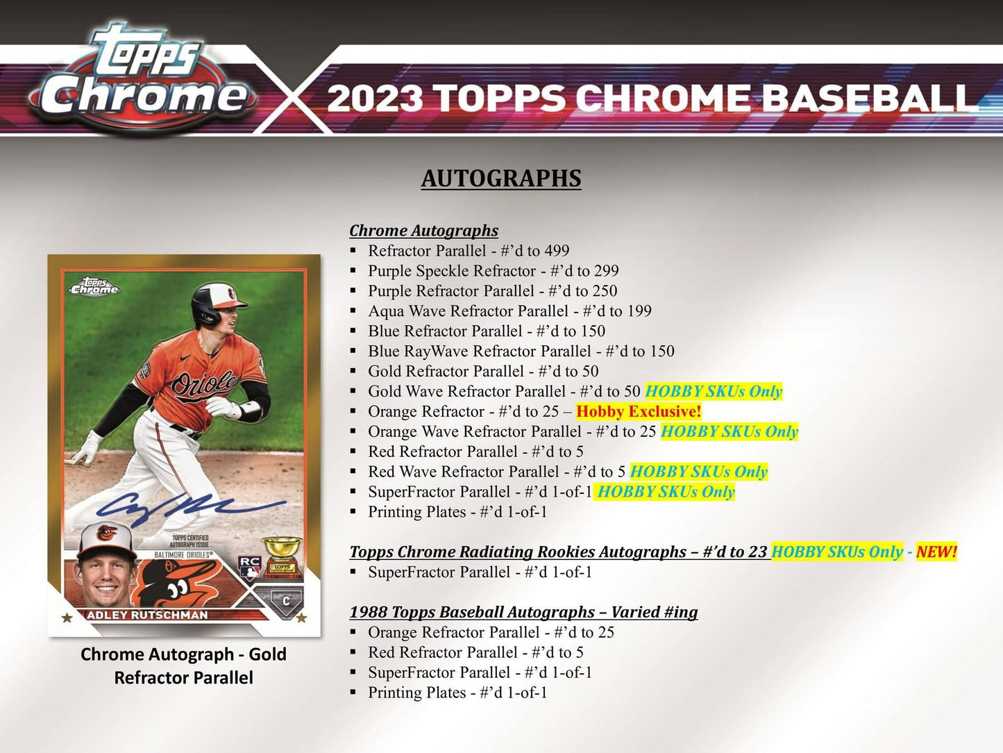 2023 Topps Chrome Baseball Hobby 2023 Topps Chrome Baseball Hobby Pack