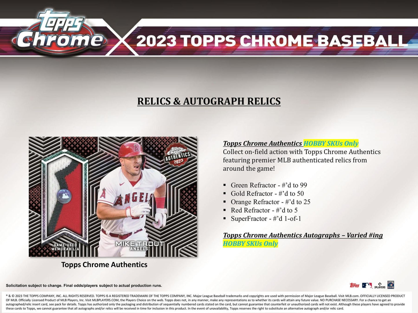 2023 Topps Chrome Baseball Hobby 2023 Topps Chrome Baseball Hobby Pack