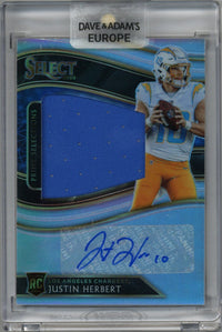 2020 Panini Select Justin Herbert Patch Auto Card #PSS-JHE 31/49