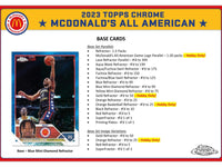 2023 Topps McDonald's All American Chrome Basketball Hobby Pack