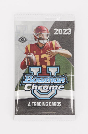 compare product 2023 Bowman University Chrome Football Hobby Pack