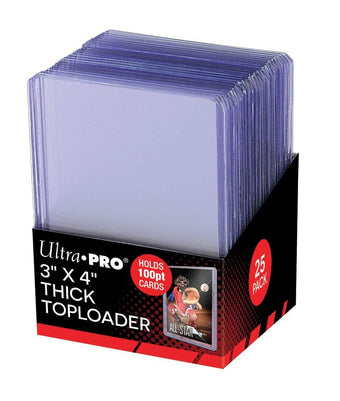 compare product Ultra Pro 3x4 Super Thick 100pt. Toploaders