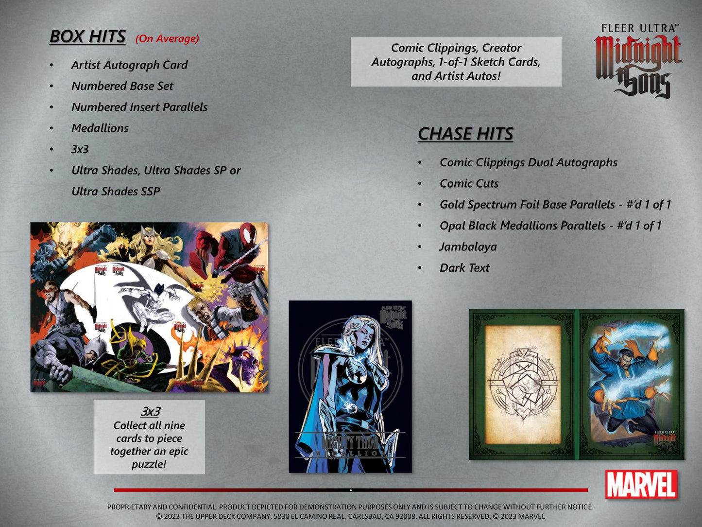 Marvel Fleer Ultra Midnight Sons Trading Cards Hobby Pack (Upper Deck 2023)